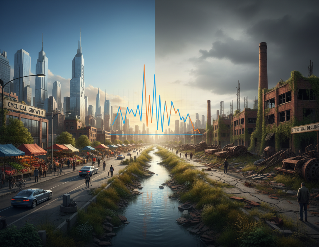How to Distinguish Between Cyclical Economic Slowdowns and Structural Decline Across Advanced and Emerging Economies